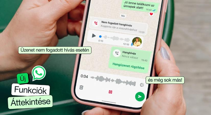Egy rakás új funkció jön a WhatsAppba, könnyebb lesz az ünnepi üzenetküldés is