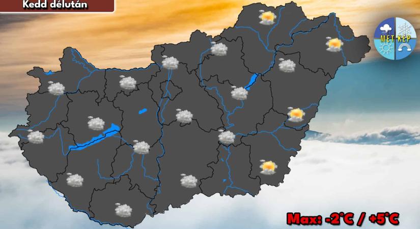Folytatódik a jobbára borult, ködös idő, helyenként azonban lehet némi napsütés
