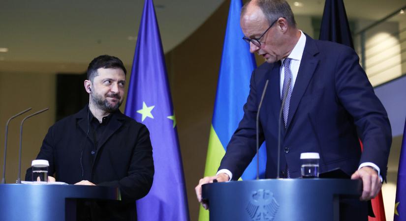 Az ukrán elnök a békefolyamatról tárgyalt Berlinben német hivatali kollégájával