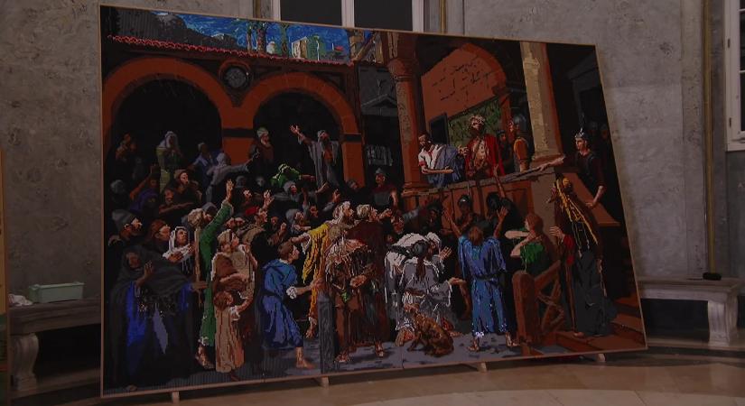 155 ezer legóból készült el Munkácsy remekműve Debrecenben