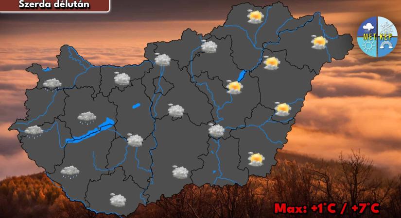 Folytatódik borult idő, kisebb csapadék is érkezhet
