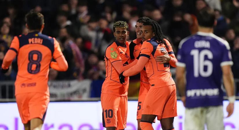 A Barcelona az utolsó negyedórában harcolta ki a továbbjutást a Király-kupában