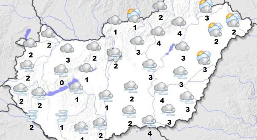 Borult idő és eső is várható mára