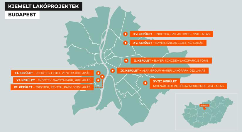 Otthon Start: ezrével épülnek az új lakások, térképen mutatjuk a kiemelt beruházásokat