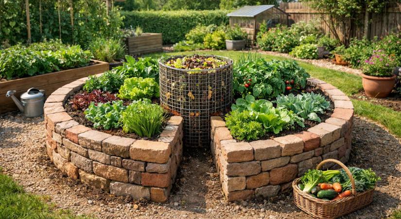 A kulcslyukkert, amely okosabban öntöz, mint egy automata rendszer – a keyhole garden titka