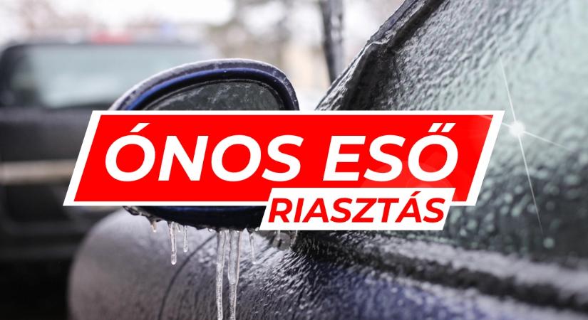 Frissült a riasztás: Itt lesz mostantól ónos eső szerdán – térképen mutatták meg a veszélyes helyeket