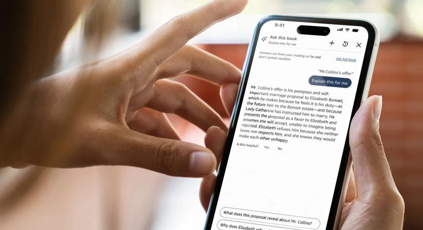 Mesterséges intelligencia költözik a Kindle alkalmazásba is