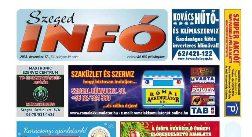 Szeged Infó 2025.12.17-i lapszáma