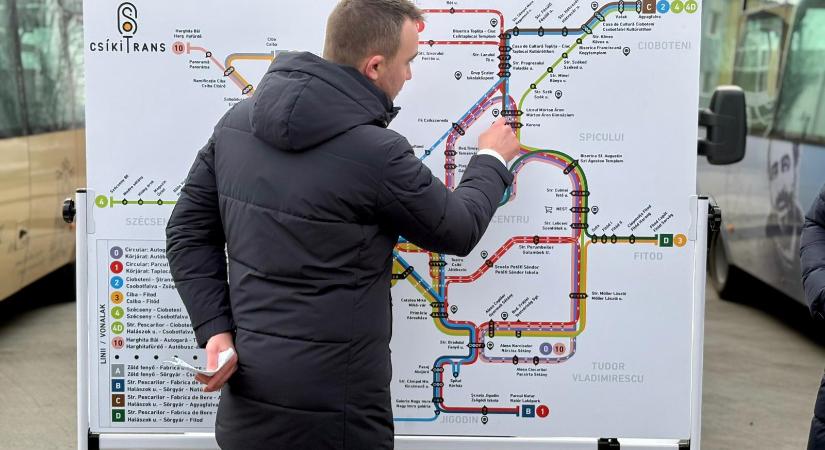 Hét fő vonal, körjáratok, sűrűbb közlekedés: hétfőtől új menetrend érvényes Csíkszeredában