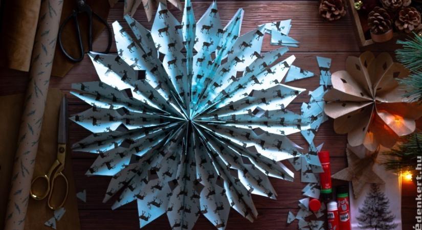 3 könnyen elkészíthető karácsonyi papírcsillag