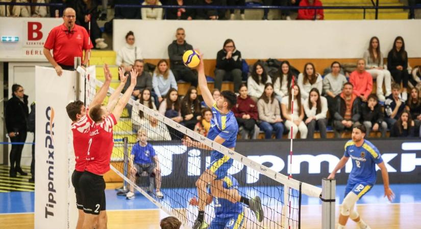 Egy szetten át tartotta a lépést ellenfelével a szolnoki röpicsapat