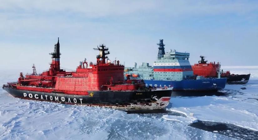 Ilyen még nem volt: bevetették mind a nyolc atomjégtörőt – valamire készül Oroszország