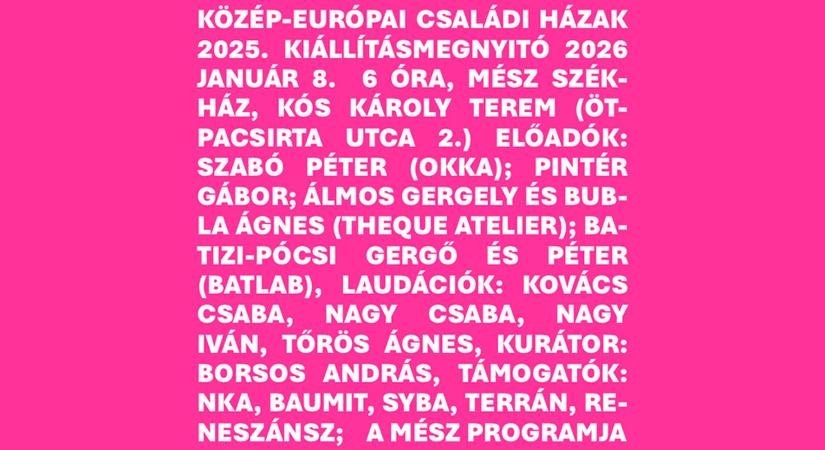 Közép-európai családi házak - kiállításmegnyitó a MÉSZ-ben