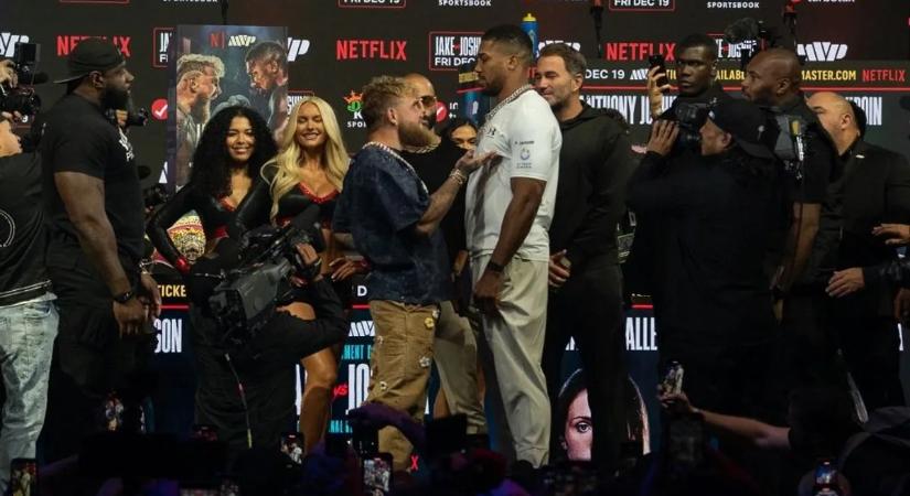 Elképesztő videón, ahogy Jake Paul balhézik a nála egy fejjel magasabb Joshuával