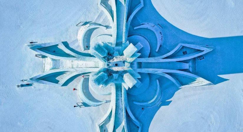 Többszáz méteres jégből készült csúszda várja azokat, akik nem félnek a hidegtől