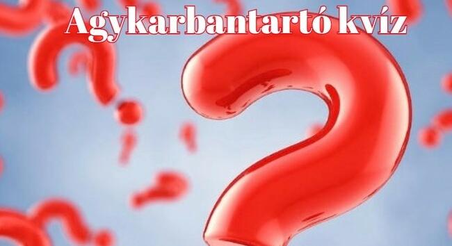 Agykarbantartó kvíz - Ezt a kvízt tízből legalább öt ember jól tölti ki. Neked is menni fog