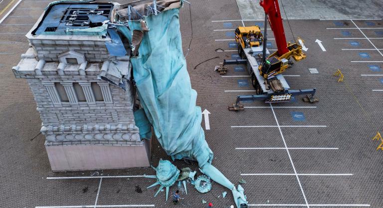 Ledöntötte a vihar a Szabadság-szobrot Brazíliában