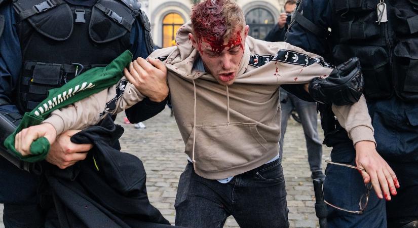 Vízágyúval oszlatták a gazdákat Brüsszelben