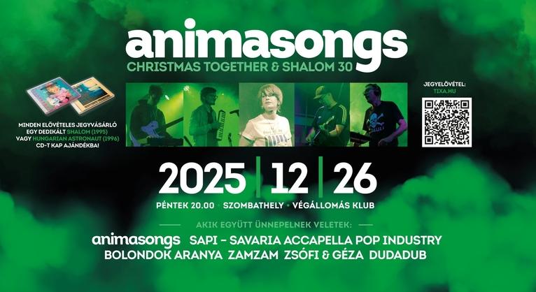 animasongs - "Christhmas together & Shalom 30" ünnepi koncert a Végállomásban