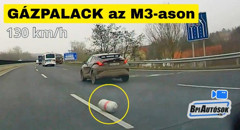 Gázpalack szabadult el az M3-ason – 130-nál bukkant fel előttük