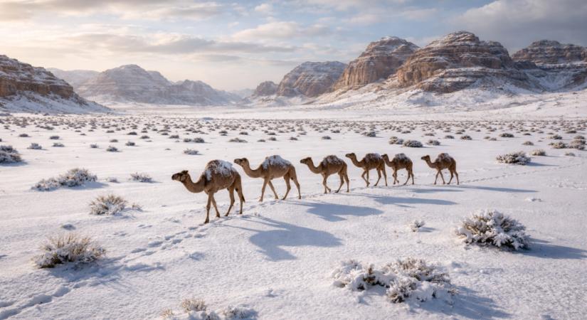 Havazott a szaúdi sivatagban (videóval)