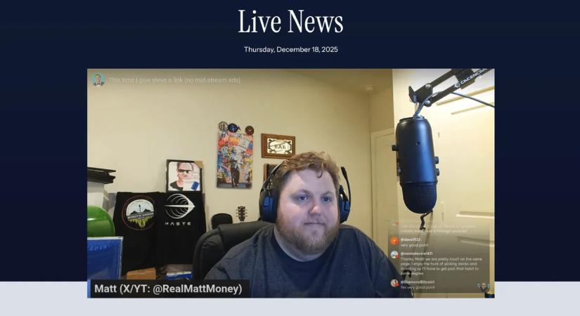 Titokzatos élő közvetítés jelent meg a Fehér Ház honlapján