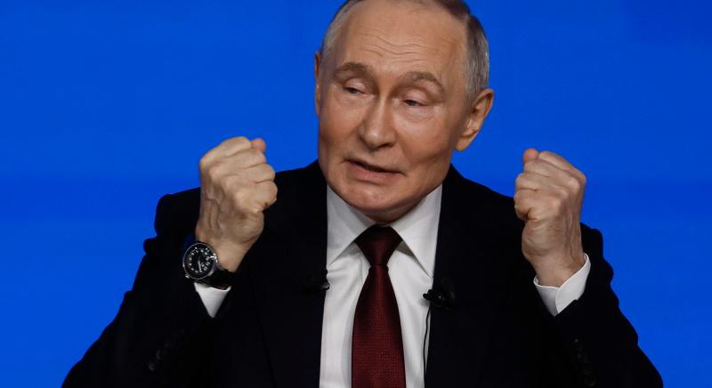 Putyin az évértékelőjén: Ukrajna nem áll készen a béketárgyalásokra