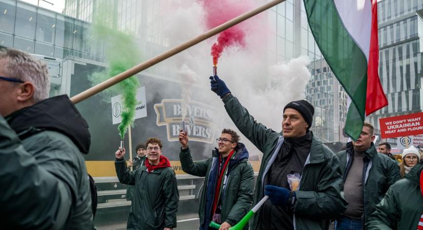 Ezernyi traktor mögött Brüsszelben tüntettek a somogyi gazdák a belgákkal együtt