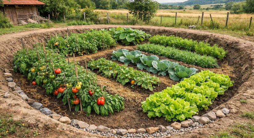 A süllyesztett ágyás, amely megtartja a vizet és legyőzi a szélsőségeket – sunken bed a mi klímánkra hangolva