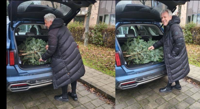 Alföldi Róbert nem bízta a véletlenre: Szombathelyen szerezte be a karácsonyfáját - nézzétek, mit vett!