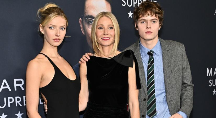 Gyerekeivel állt a vörös szőnyegre Gwyneth Paltrow: a 21 éves lánya szettjén meglepő dolgot szúrtak ki - Fotók