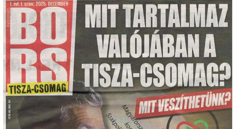 Itt a Bors betiltott különszáma: a Tisza Párt mindenkit, mindenki rokonát és minden ismerősét is tönkretenné