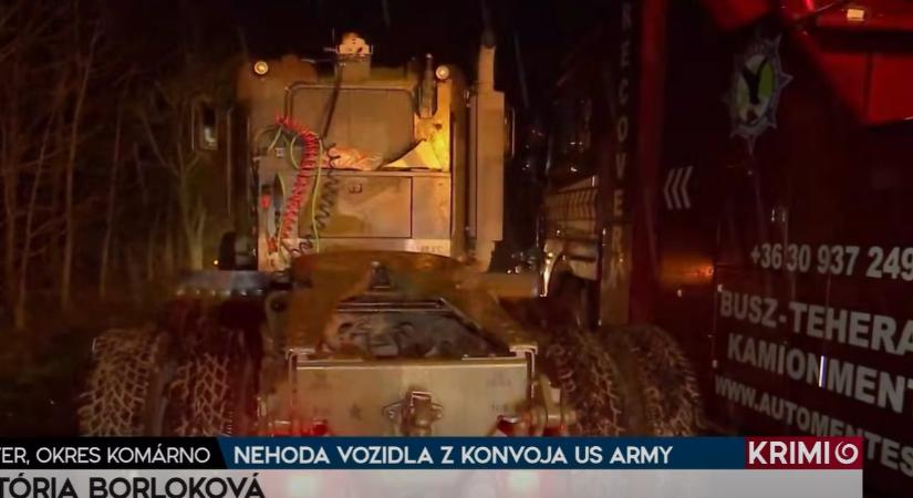 Egy amerikai katonai konvoj autója okozott balesetet Komáromszentpéter és Hetény között