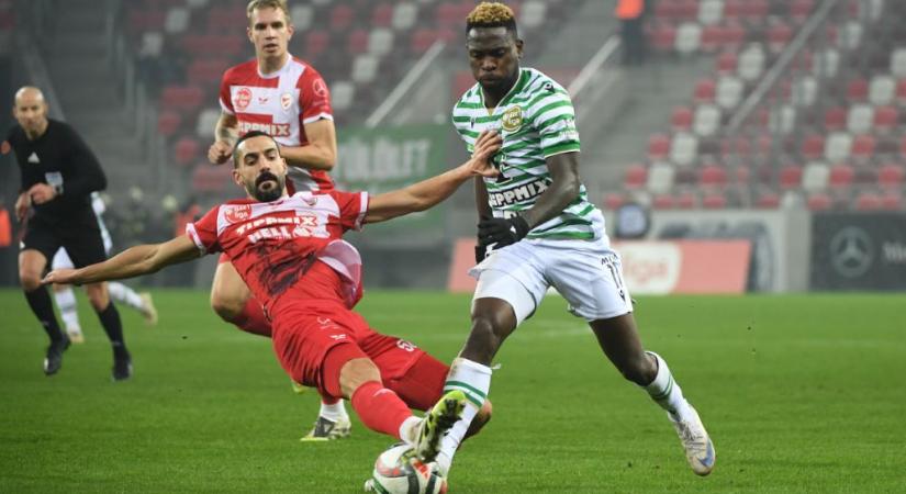 Egy gól a Diósgyőr-Fradin: Egy védő segítette ki a mindent elrontó csatárokat - videó