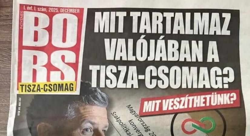 Itt a betiltott Bors! Közzétették a Tisza-adócsomagot ismertető különszámot!