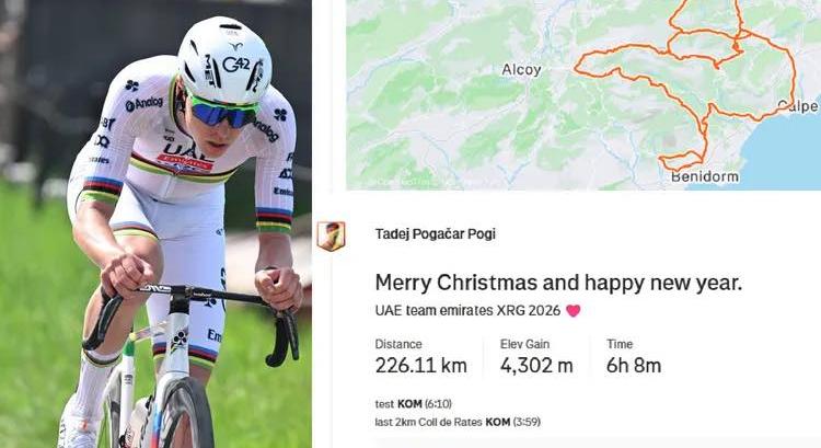 Majdnem fl perc mnusz, Tadej Pogacar j szintre emelte a Coll de Rates rekordjt