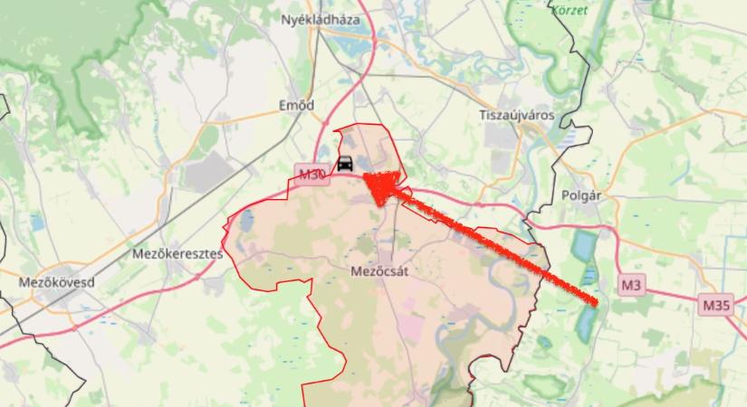 M3: Igricinél történt karambol