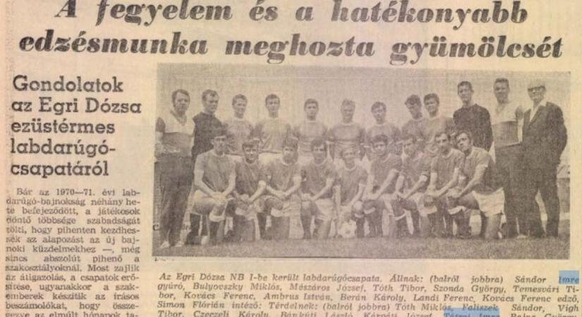 Egri Dózsa SC: elhunyt az első NB I.-es csapat jobb fedezete