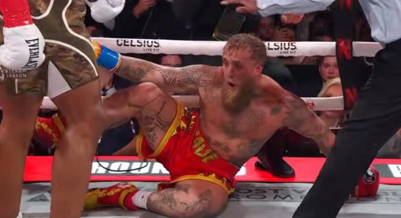 Profi boksz: Anthony Joshua kiütötte Jake Paul youtubert, és az állkapcsát is eltörte – videó