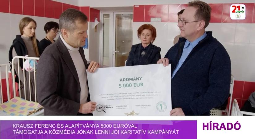 Krausz Ferenc és alapítványa 5000 euróval támogatja a közmédia Jónak lenni jó! karitatív kampányát (videó)