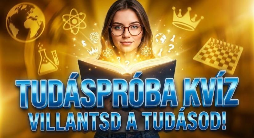 Tudáspróba kvíz: Villantasz a tudásoddal, vagy beletörik a bicskád a kérdésekbe?