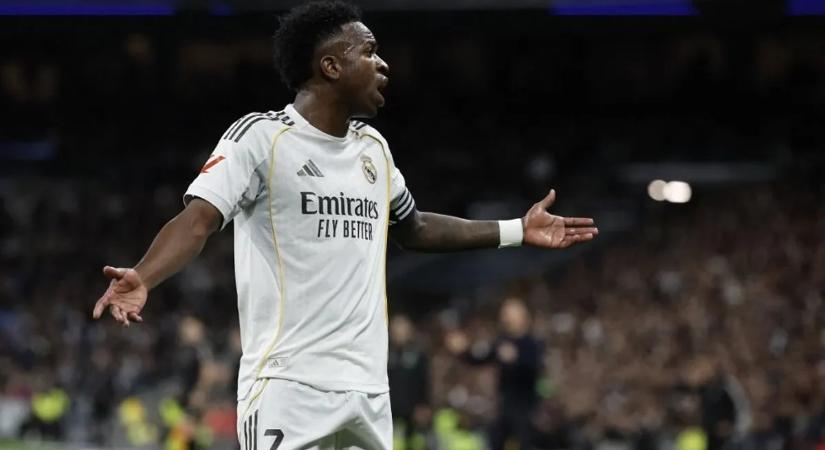 Bíróbotrány a Real Madrid meccsén, felháborodtak a kifütyült Vinícius reakcióján