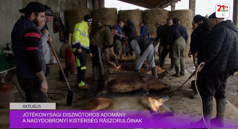 Aktuális (2025.12.21) Jótékonysági disznótoros adomány a Nagydobronyi Kistérség rászorulóinak (videó)