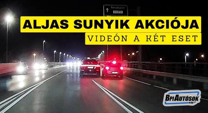 Aljas sunyik akciója – Videón a két eset