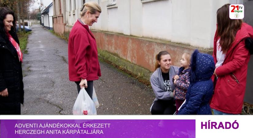 Adventi ajándékokkal érkezett Herczegh Anita Kárpátaljára (videó)