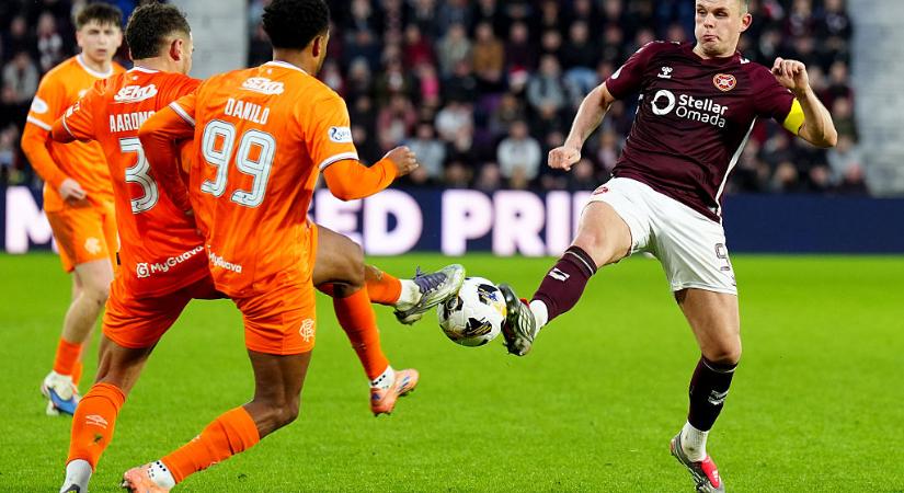 Premiership: a Hearts legyőzte a Rangerst és kilenc pontra növelte előnyét a Celtickel szemben