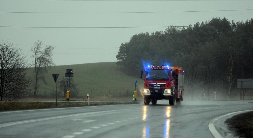 Személygépkocsi égett az M1-en