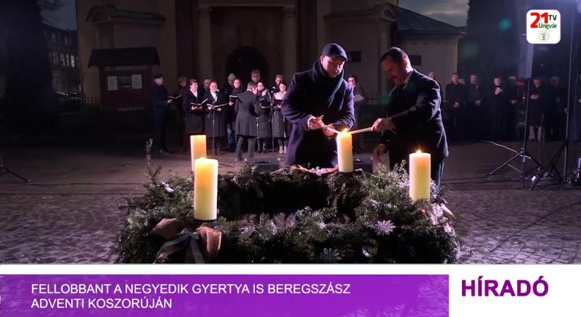 Fellobbant a negyedik gyertya is Beregszász adventi koszorúján (videó)