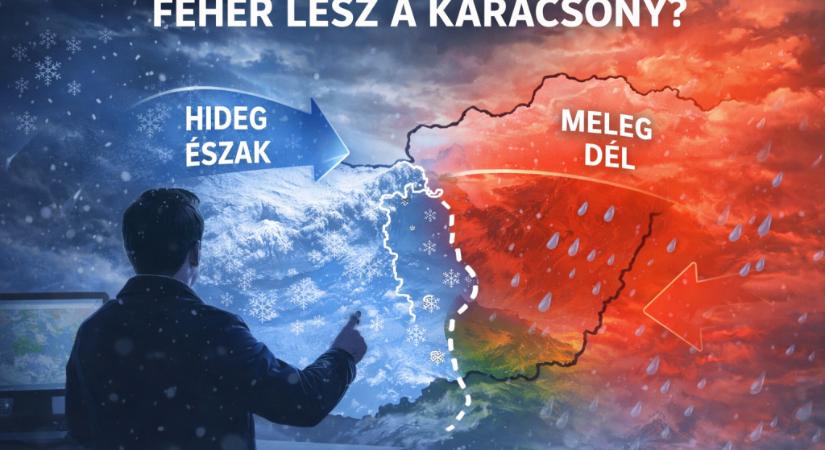 Két óriási légtömeg csap össze, itt a friss karácsonyi időjárás-előrejelzés
