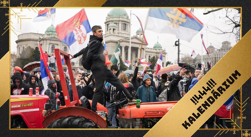 444 kalendárium #22: Helyszíni videóval jelentkeztünk a belgrádi óriástüntetés sűrűjéből